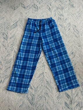 Bronze Eagle XXL Blue Plaid Flannel Pants